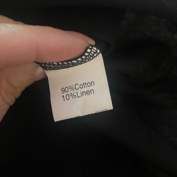 Black Button-Up Camp Skirt Women's Top sz XL - Picture 4 of 6